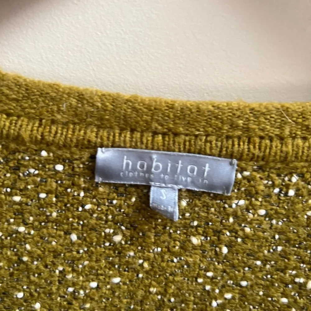 Habitat green Knit Sweater with buttons on sleeves Sm